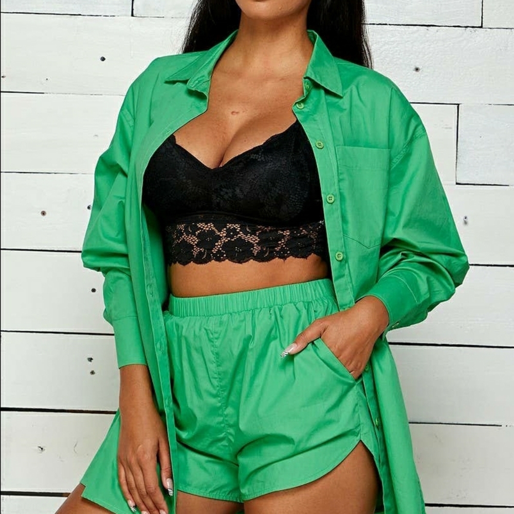 Oversized Shirt with Matching Shorts